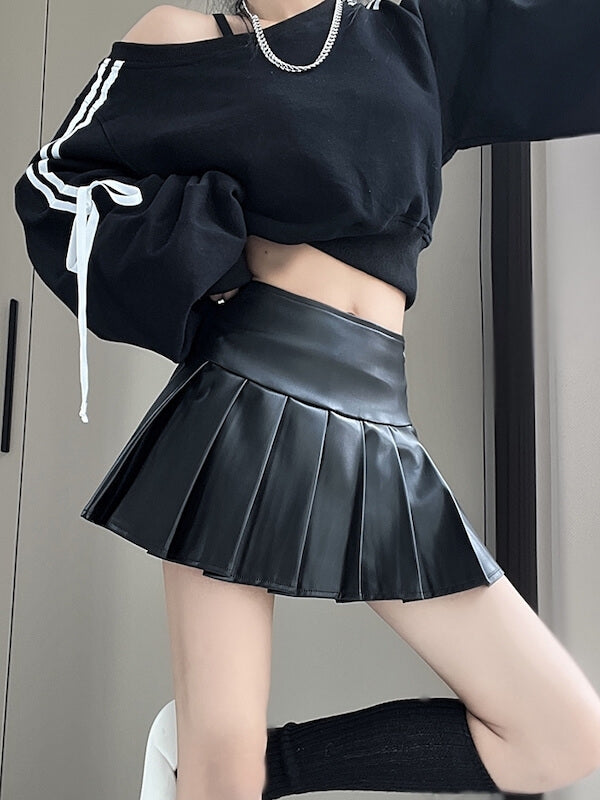 cutiekill-hot-girl-leather-pleated-skirt-om0406-5