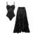 Swimsuit and skirt
