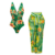 Swimsuit and sarong