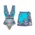 Swimsuit and skirt